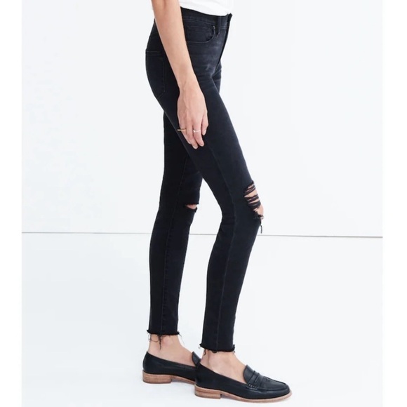 Madewell Women’s 9” High Riser Skinny Jeans in Black Sea Size 27 - Picture 4 of 13
